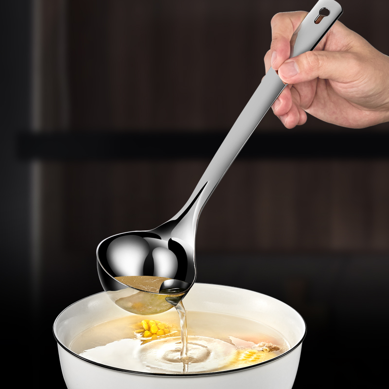 尊家 304不锈隔油勺滤油勺厨房漏勺过滤汤勺沥油神器撇油油汤分离器