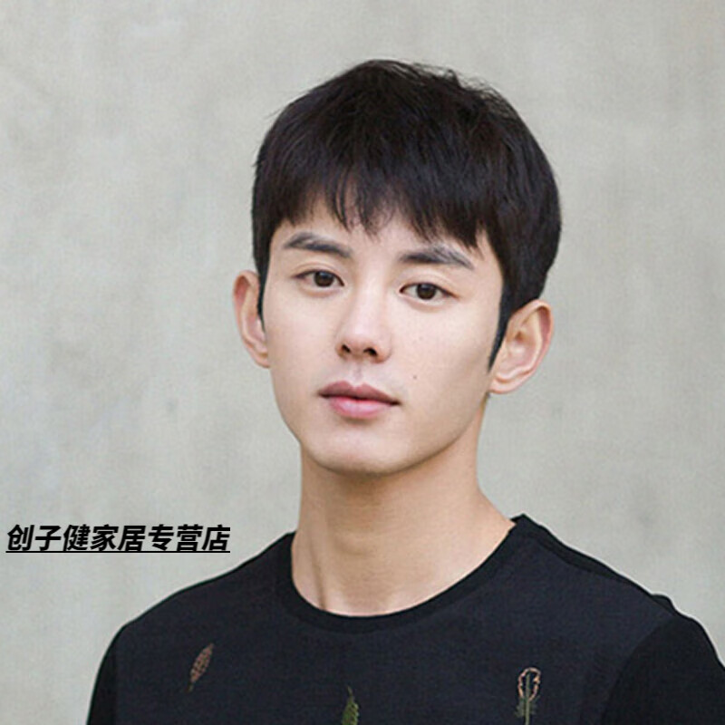 绿简堂男生假发 男假发短发韩版帅气男生逼真短直发时尚自然男士蓬松