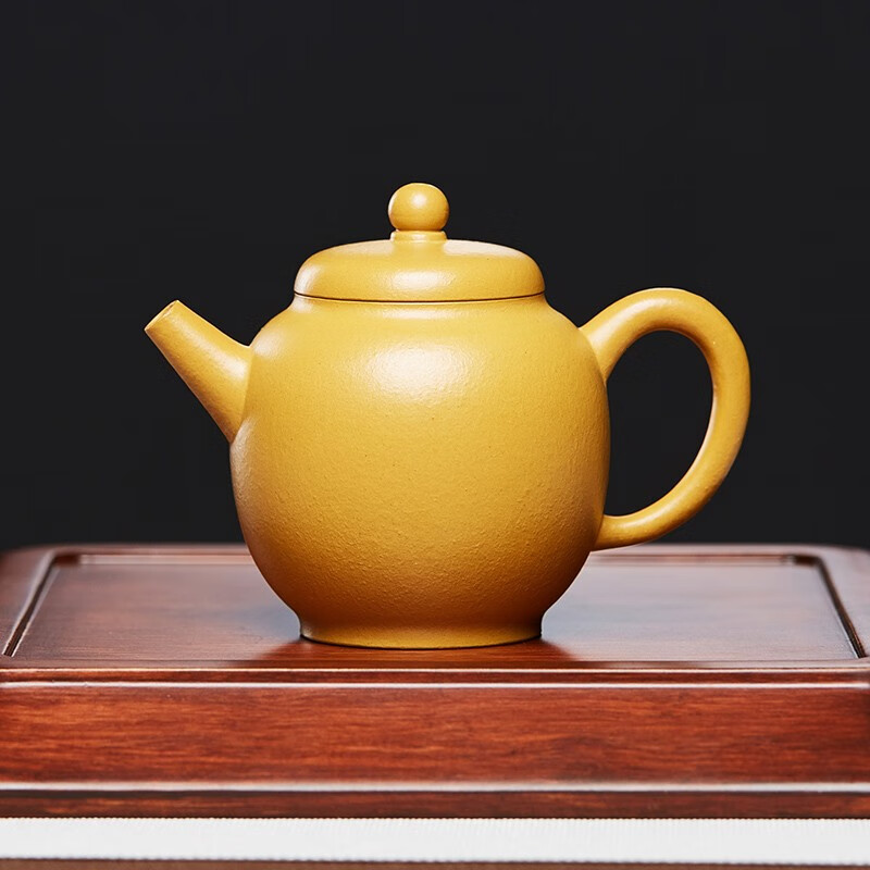 紫砂壶手工茶具宫灯茶壶原矿段泥功夫茶具小品一口泡茶器 宫灯 黄金段