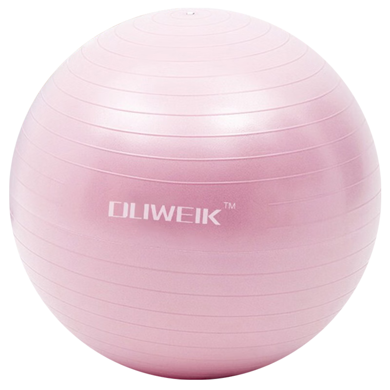 DLIWEIK 杜威克 瑜伽球加厚防滑弹力成人球专业平衡核心训练 公主粉55cm 防爆瑜伽球 粉色55CM