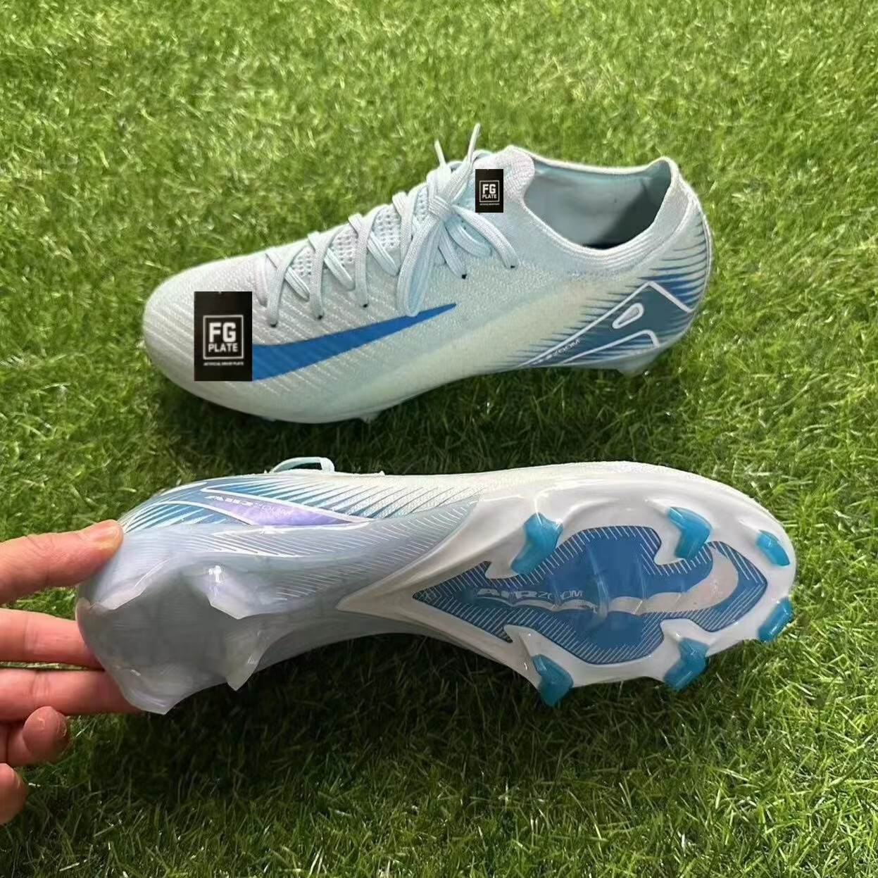 tvaj2024新款刺客16足球鞋全针织气垫款防水fg长钉c罗专属学生nike 1