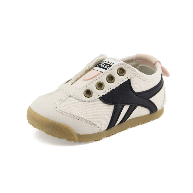 TOPSTAR儿童运动鞋男童轻便透气耐磨阿甘鞋女童休闲鞋一脚蹬室外德训鞋 米粉 25 内长15.5cm