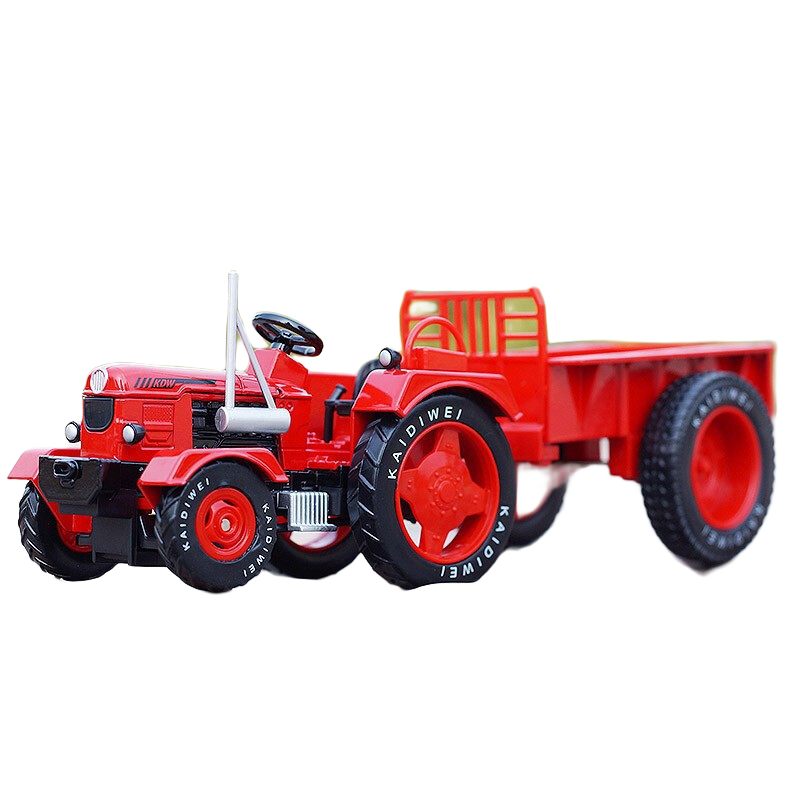 凯迪威拖拉机模型车仿真合金工程车农场车农用车儿童玩具车男孩汽车玩具 红色 691013