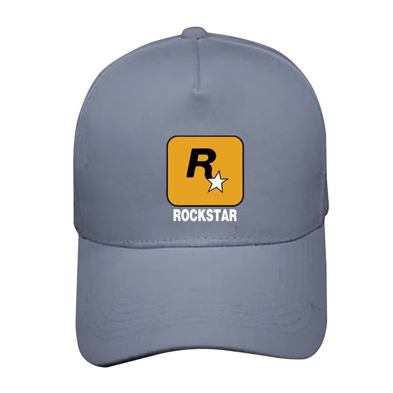 狮奥利兴r标志帽子游戏rockstar games电玩周边棒球帽男休闲 灰色1 可