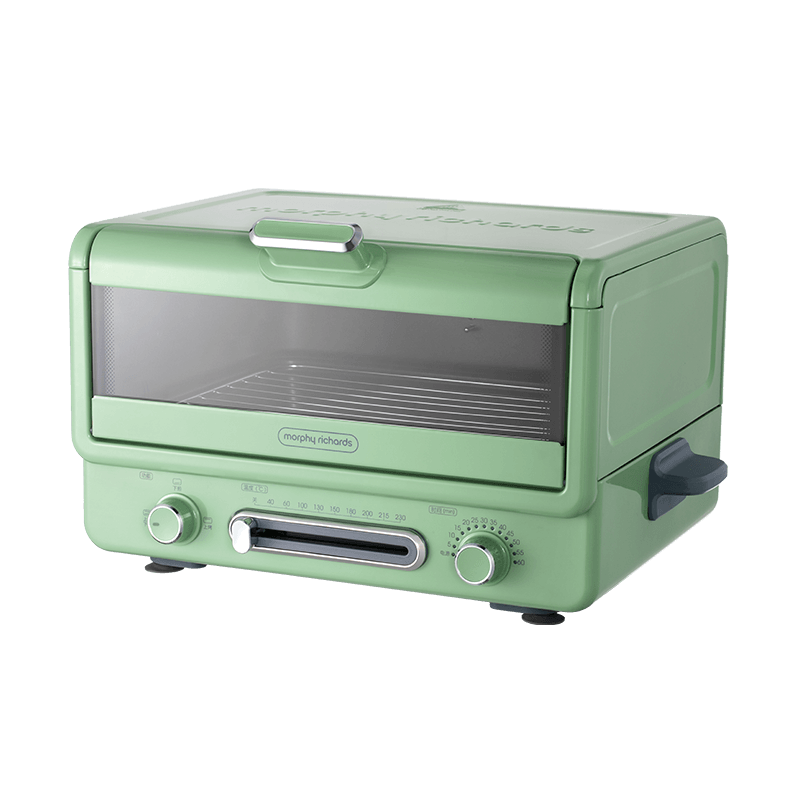 摩飞电器（Morphyrichards） 电烤箱家用多功能大容量电烤炉煎烤一体蛋糕烤箱MR8800 清新绿(上煎下烤多功能)
