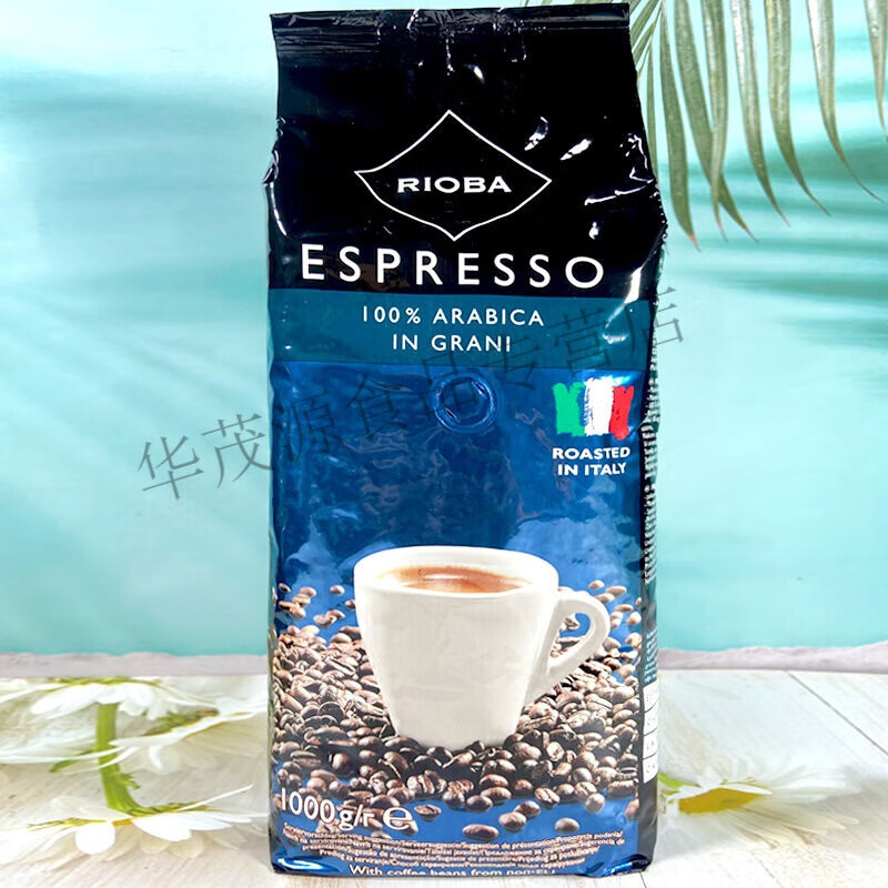 可局RIOBA瑞吧意大利阿拉比卡咖啡豆铂金装1kg意式特浓中烘 1000g