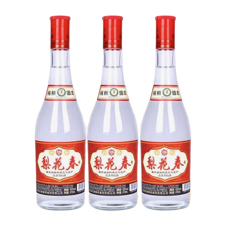 梨花春（特级酒）国家非遗 42度53度固态发酵清香型白酒 53度 475mL 6瓶 金标（特级）