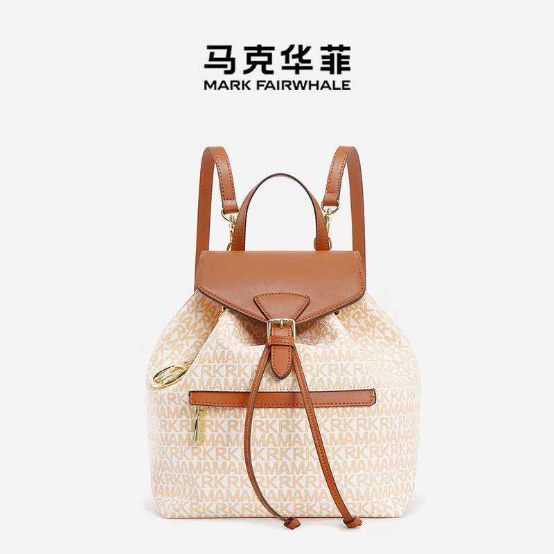 马克华菲女士双肩包 香草白