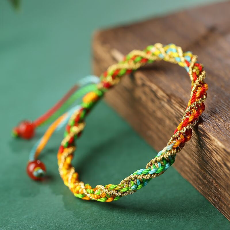 柚琳  youling端午节五彩绳手工编织手链婴儿儿童小粽子老式五色线手