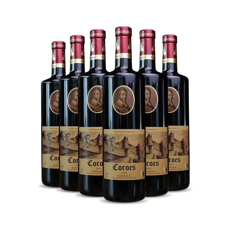 法国原装进口红酒 波尔多干红卡图磨坊男爵干红葡萄酒750ml*6瓶