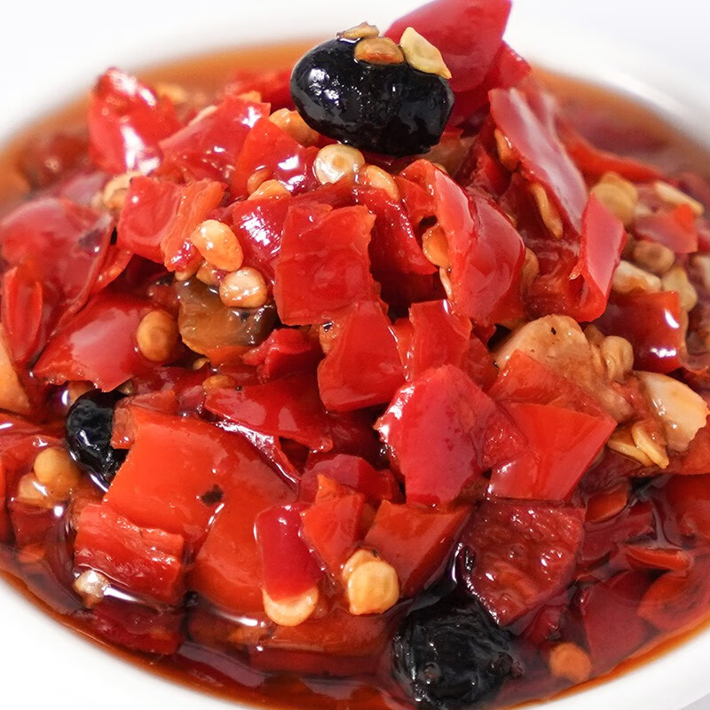 农耕记 辣椒酱湖南特产贡菜脆椒拌饭酱拌面酱下饭菜剁椒酱 茶油剁椒酱