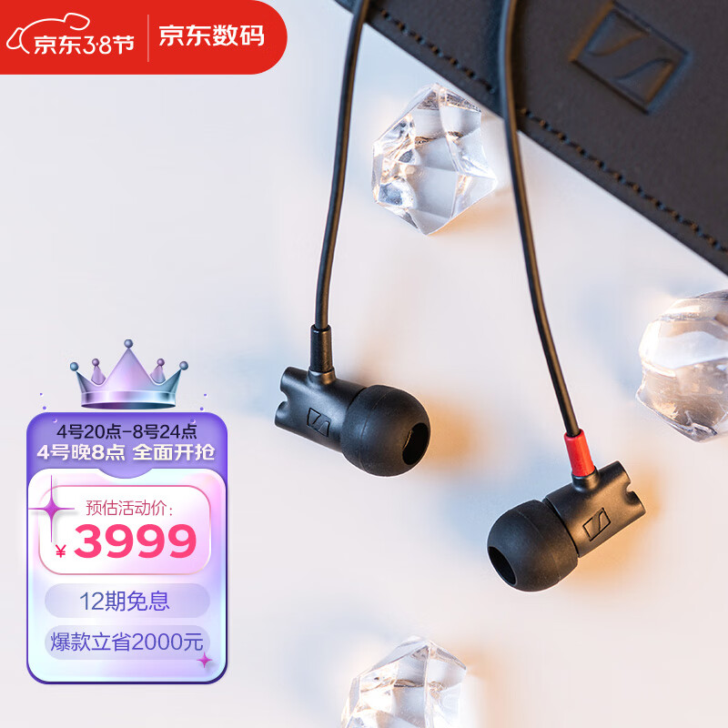 森海塞尔（Sennheiser）IE800S 旗舰高保真HiFi耳机 音乐耳机 有线入耳式耳机 黑色