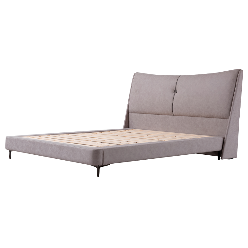 大自然床 意式风格卧室家具科技布1.5米1.8米单人/双人床架【C03】 床具H(高款) 180*200CM