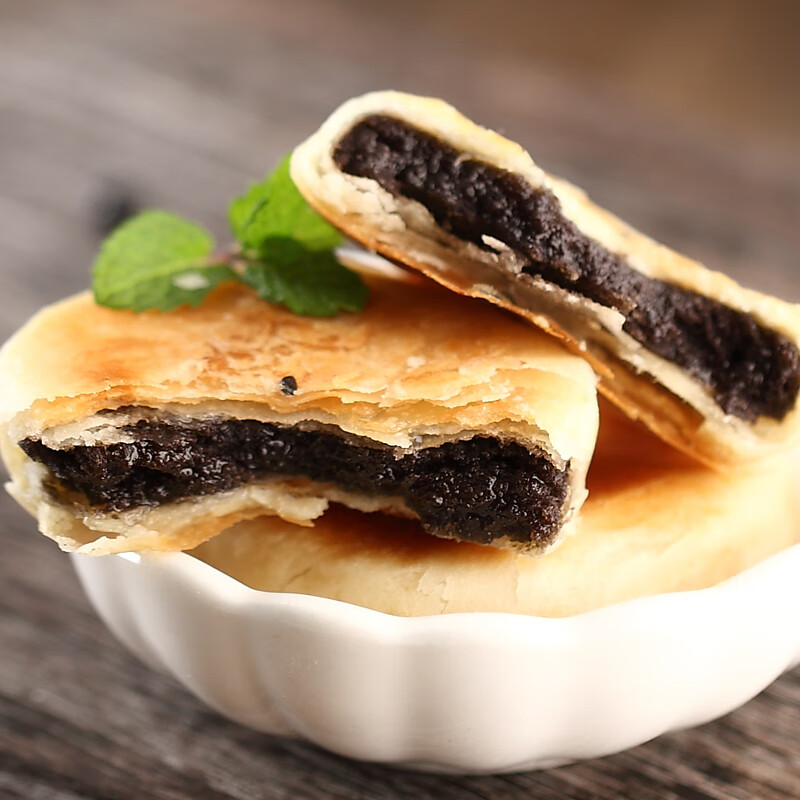 红豆饼 手工 潮汕 红豆 馅饼 豆沙馅糕点 酥饼 酥皮 豆沙饼 老式 1盒1