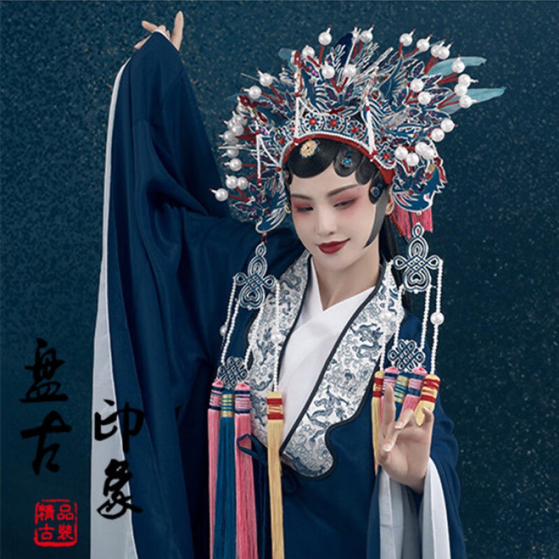 影楼摄影写真女古装主题戏曲中国风花旦京剧文艺演出服装许君卿 背景