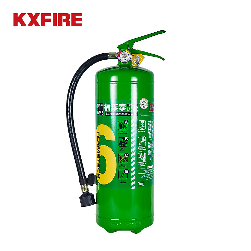 福莱泰 mpz/6水基灭火器 手提式 6升车用商用家庭用水基绿色灭火器6l