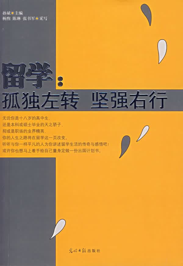 留学:孤独左转坚强右行 孙斌 主编,杨煦 等采写 光明日报出版社【正版图书】