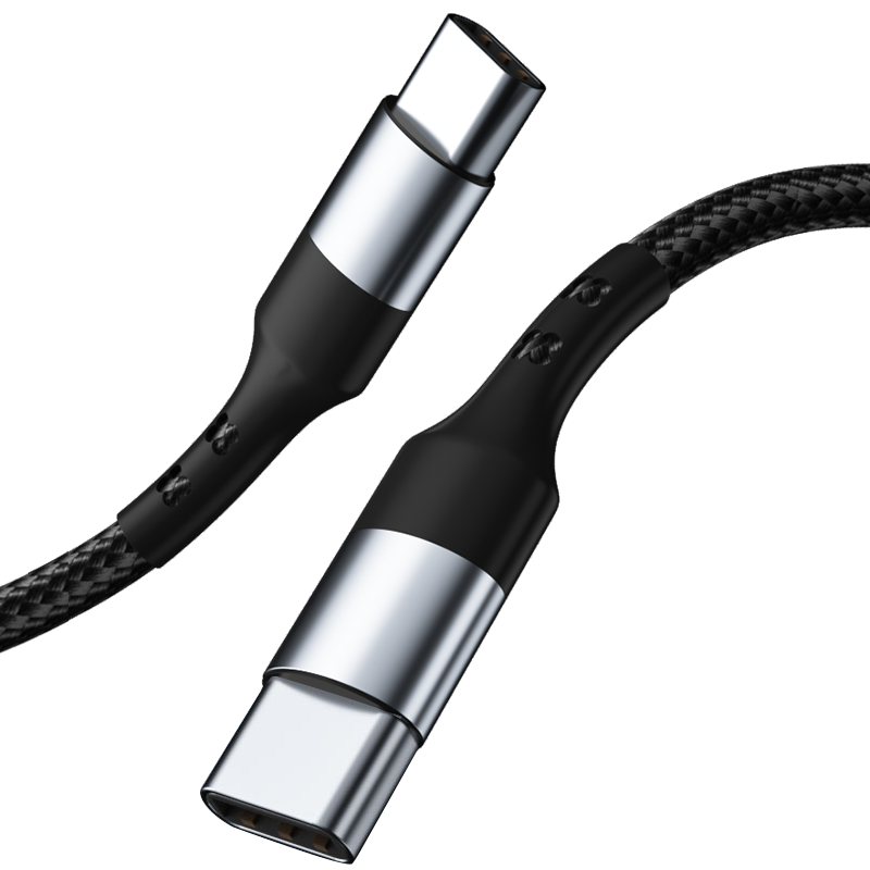 摩力小象 c to c充 快充 数据线 手机充电线 双type-c黑色 (编织) 1m 5.9元