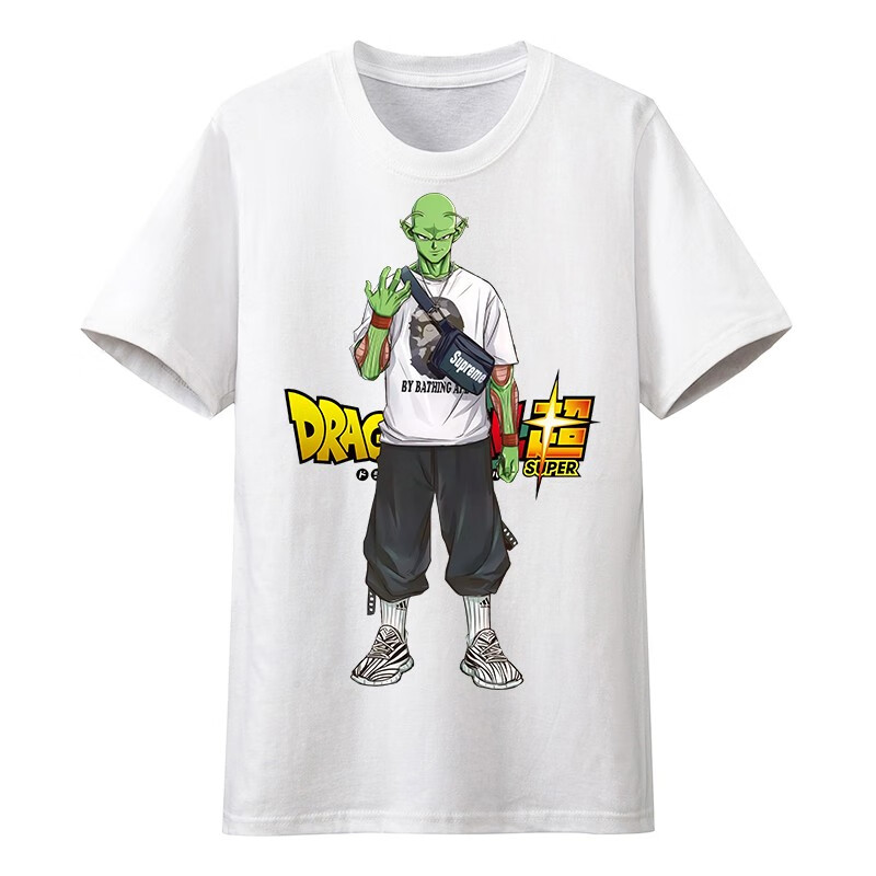 日系新款动漫七龙珠t恤联名半袖男纯棉短袖衫学生情侣装夏装衣服 比克
