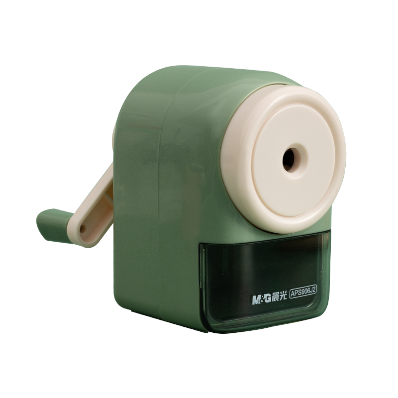 晨光（M&G）文具手摇卷笔刀自动进铅学生转笔刀削笔刀铅笔刀铅笔削笔器 绿APS906M3