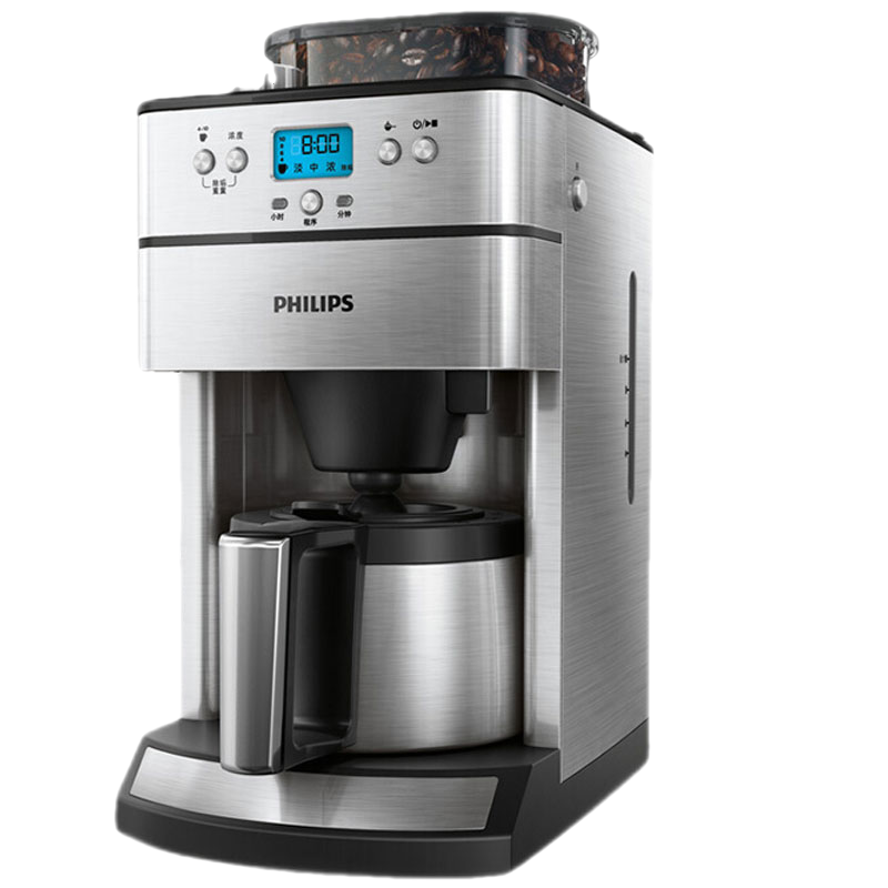 飞利浦（PHILIPS）咖啡机 家用全自动滴滤式带磨豆保温预约功能 HD7753/00