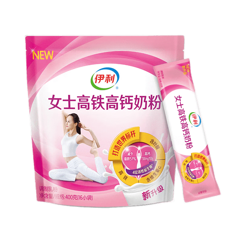 伊利高铁高钙女士奶粉价格走势及口碑评价