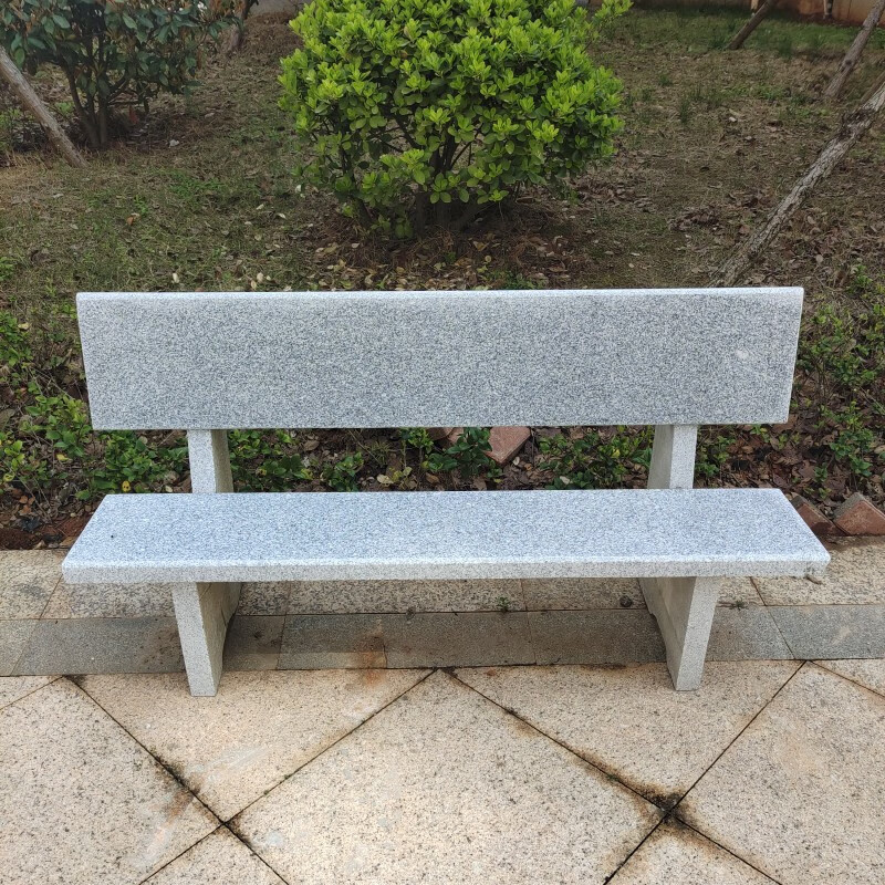 可狄庭院户外长条花岗岩石椅石桌石凳靠背椅石条凳公园小区花园石凳