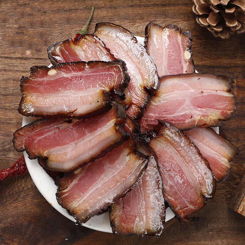 全江 湖南特产黑腊肉五花腊肉湘西柴火腊肉咸肉腌熏肉 500g