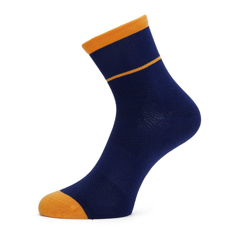 球袜羽毛球袜棉质毛线圈吸汗透气秋冬中桶袜子 男袜awsr245-2 深蓝色