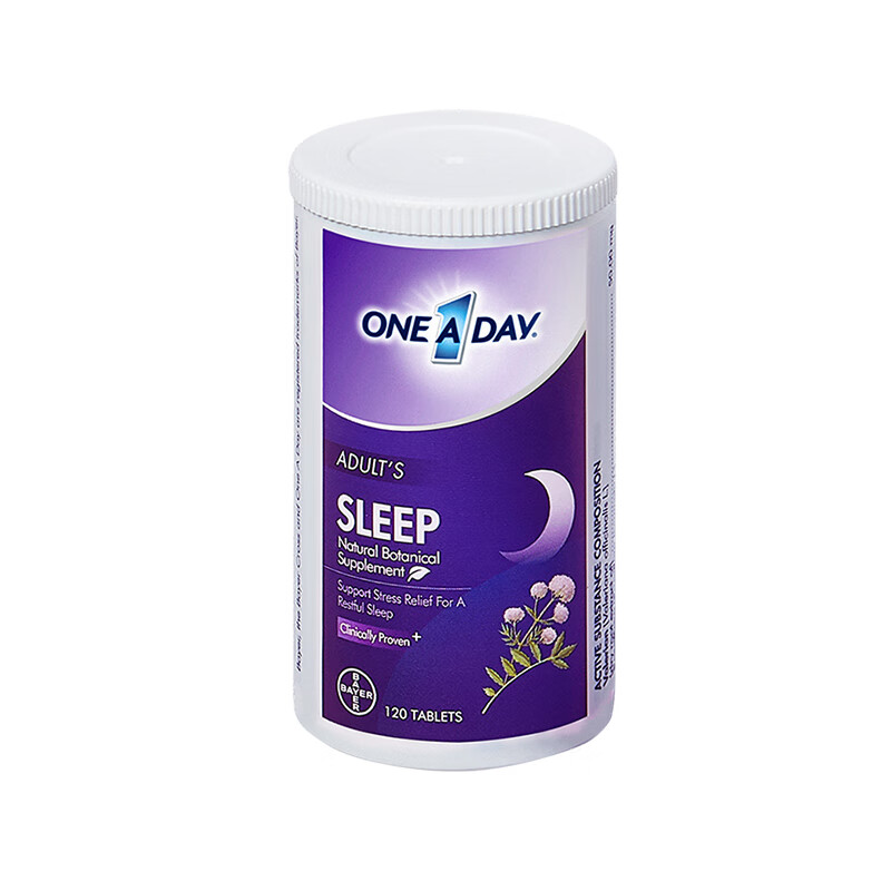 拜耳oneaday睡眠片睡眠不含褪黑素非软糖sleepwell甜睡豆