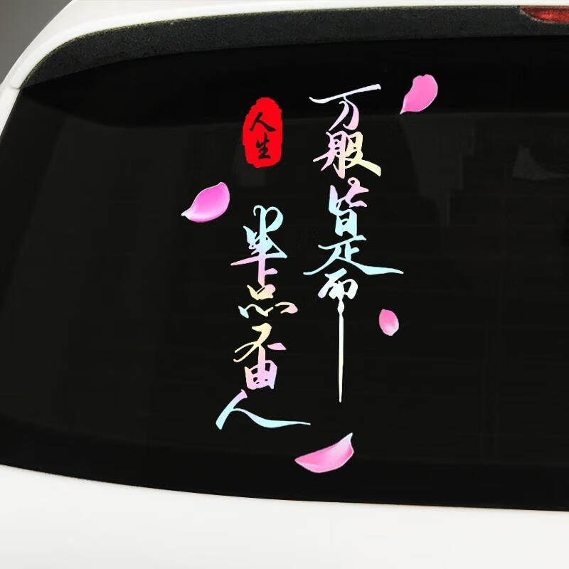 万般皆是命半点不由人车贴 抖音同款车身门贴 如今这个年纪汽车后档风