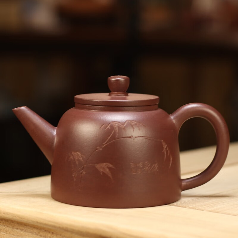 北野工坊宜兴紫砂壶渔翁壶紫泥中槽清国工熊菊平古法手工制作功夫茶具