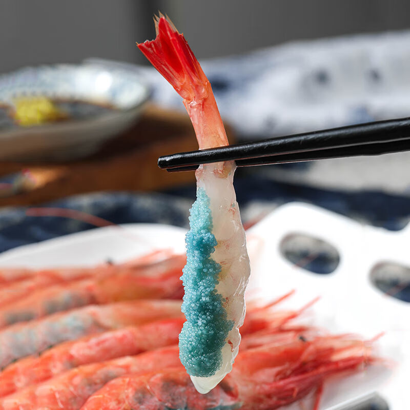 京战 北极甜虾刺身生吃大号北极虾即食寿司虾冰虾腹籽 2斤装北极甜虾