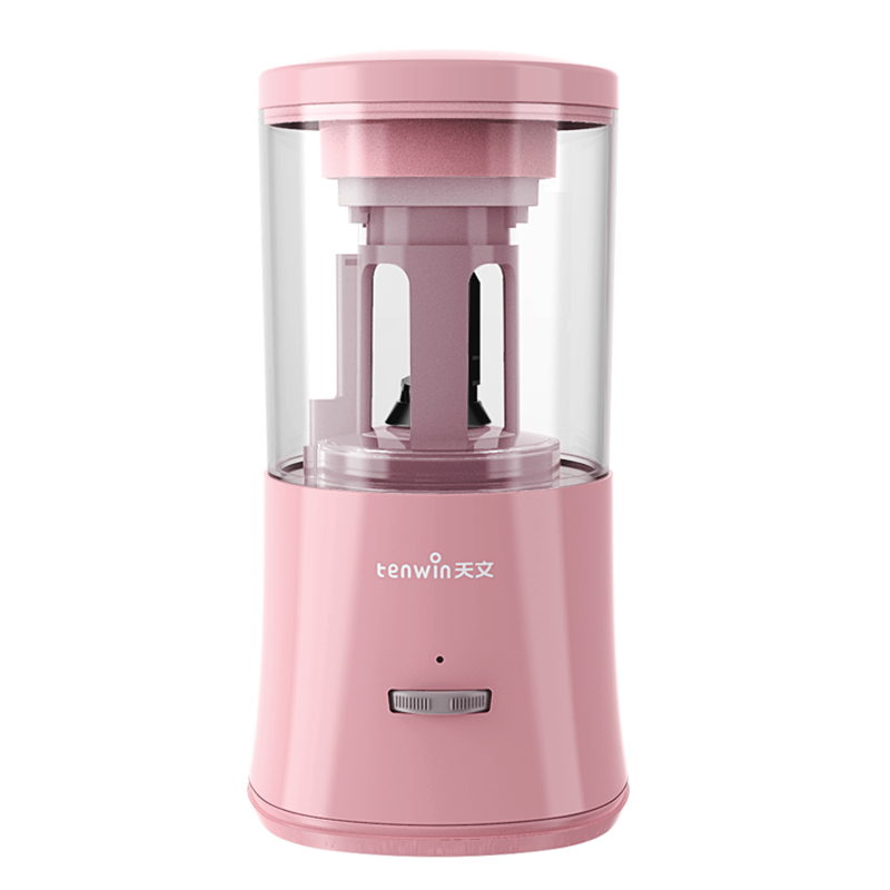 天文小學生全自動削筆機器電動卷筆轉(zhuǎn)筆刀充電長待機款可削直徑8mm粗桿大三角鉛筆兒童文具8018粉色