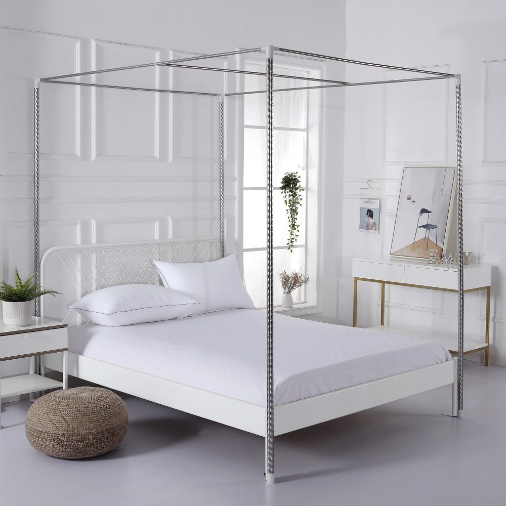 苓磐不锈钢蚊帐支架1.5米1.8米床杆子配件1.