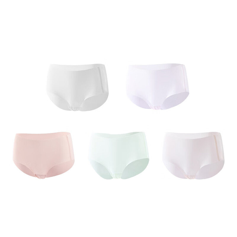 完型运动内裤速干无痕内裤wearx女健身内裤透气内裤中腰抗菌胶囊内裤 五条装（新色） 均码