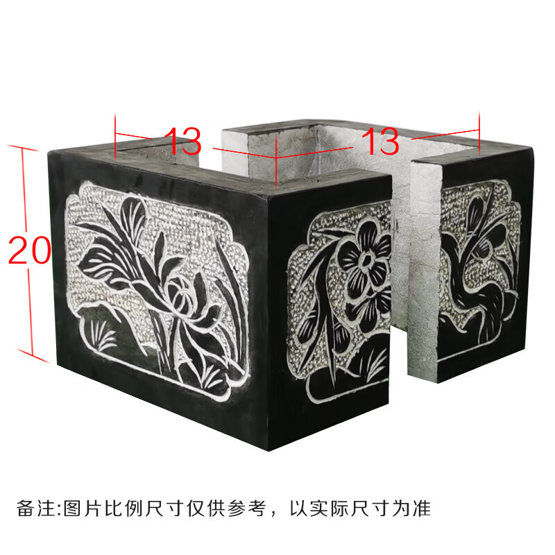禾爽定制方形石头柱墩石柱子底座青石柱础石墩柱顶石实心柱基空心定制