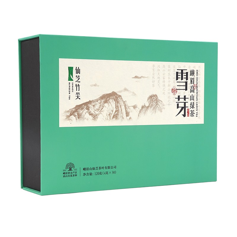 仙芝竹尖绿茶茶叶礼盒装明前新茶四川高山云雾毛尖 雪芽120g 新茶上新