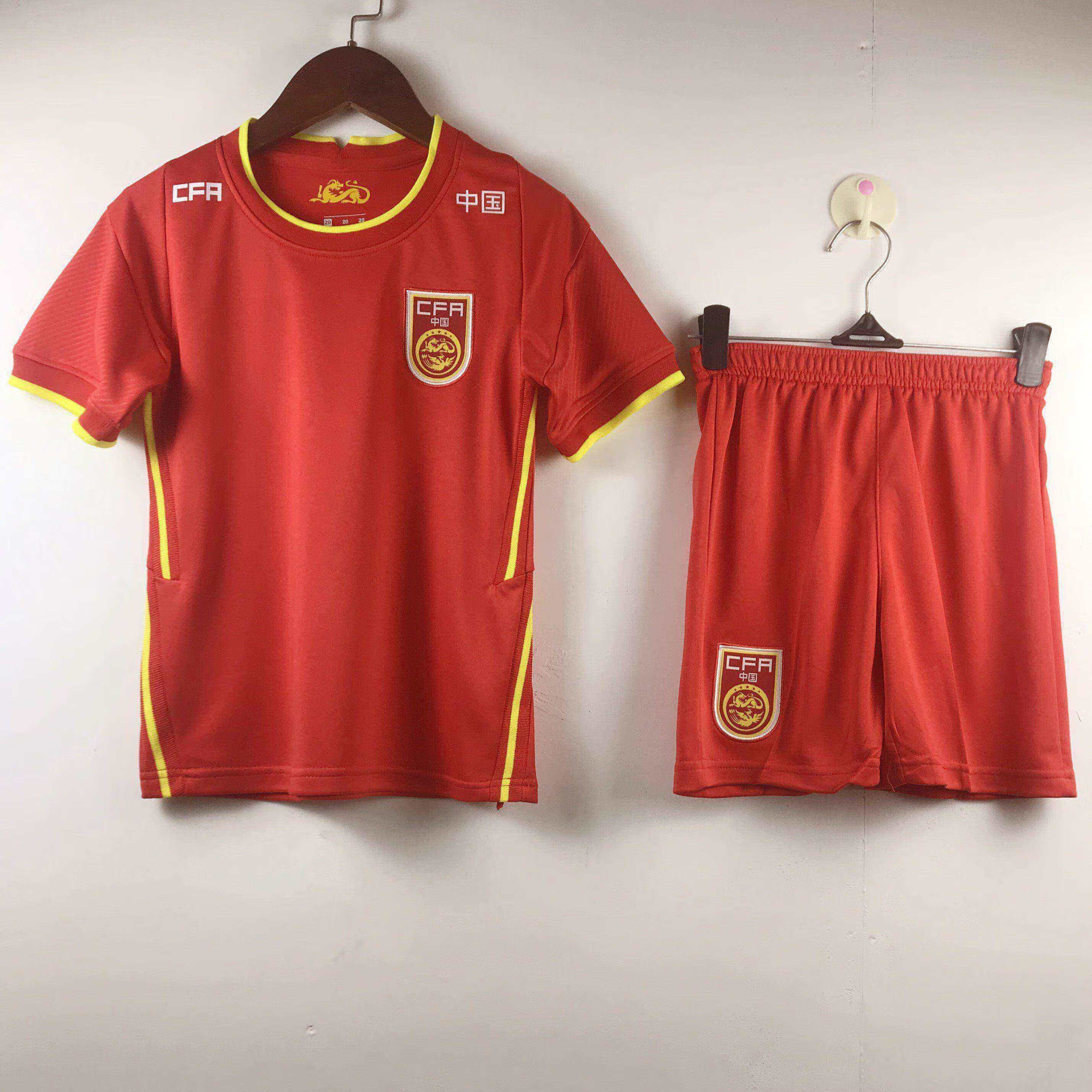 肴盛中国队国足球衣儿童足球服套装幼儿园表演服中小学生比赛服 中国