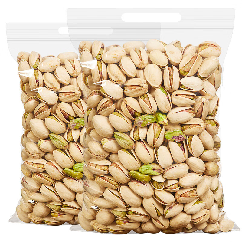 维莲(weilian)休闲零食原色开心果500g袋装大颗粒坚果干果年货特产 新