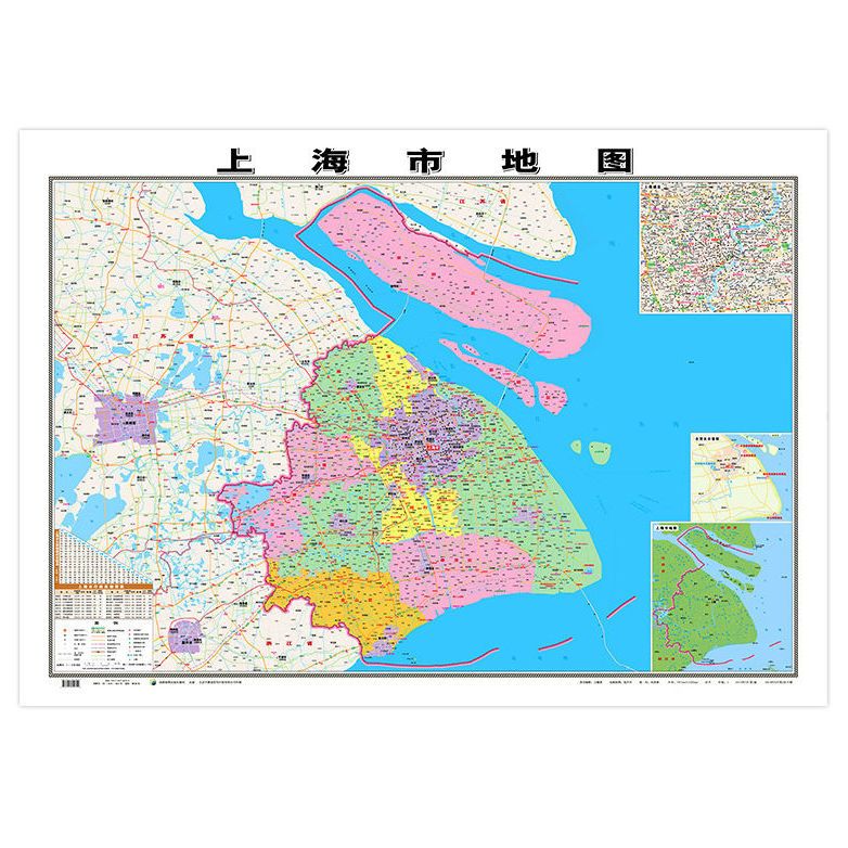 上海市地图贴图约1.1*0.8米 高清 