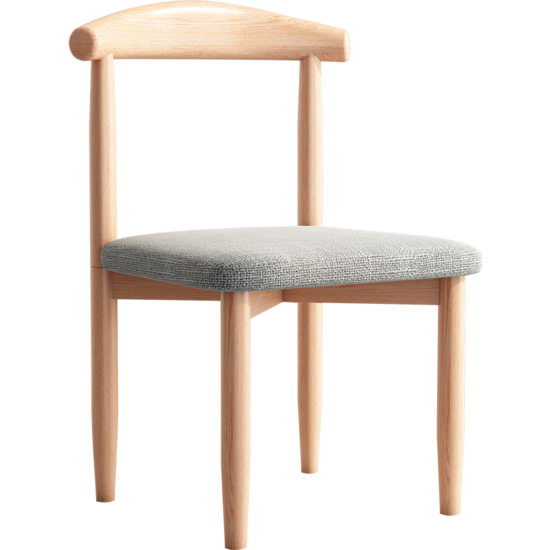 HK STAR 华恺之星 椅子靠背餐椅家用牛角椅北欧办公椅创意轻奢餐桌椅子 CY136灰 灰色
