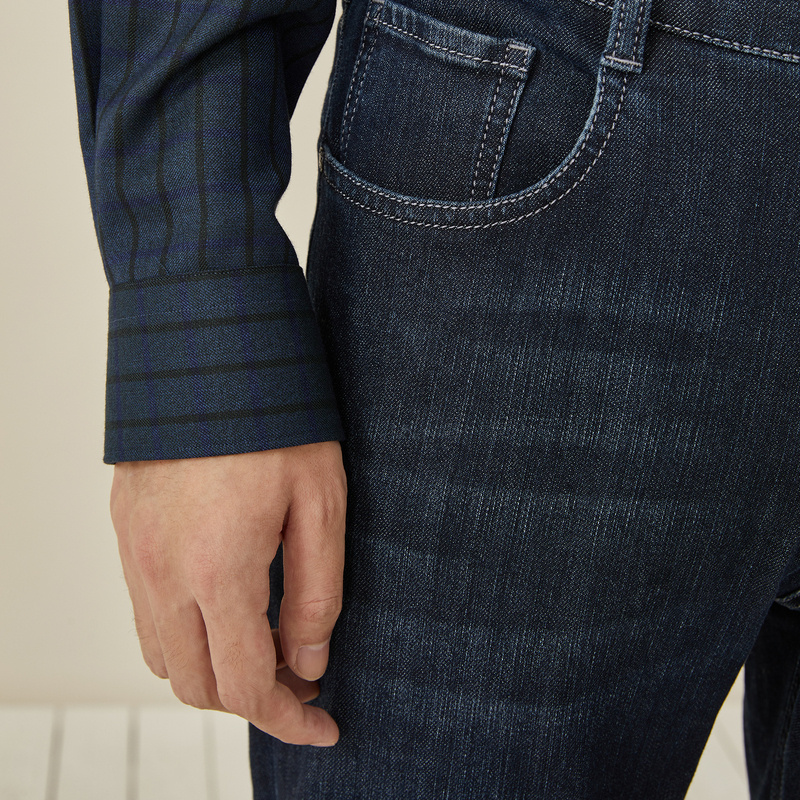 休闲裤男商务休闲牛仔裤裤子自然垂顺易打理商场同款