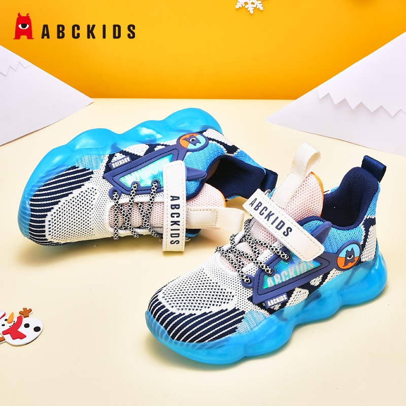 ABCKIDS童鞋男童鞋2022春季新款儿童运动鞋春款气垫鞋中大童儿童鞋子 浅蓝 28