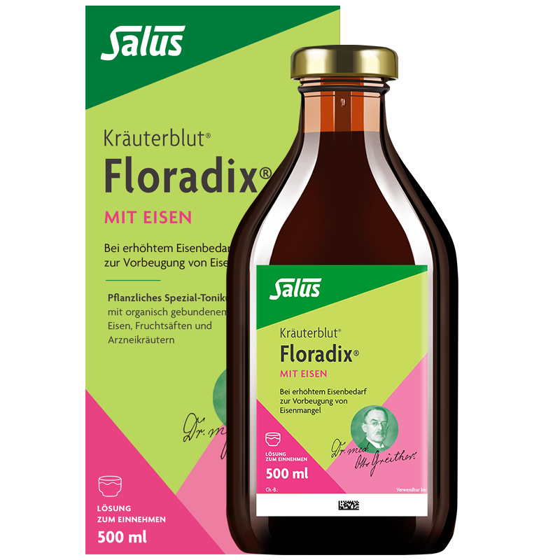 FLORADIXSalus德國莎露斯鐵元補鐵鐵劑產(chǎn)后孕婦缺鐵補氣血改善貧血哺乳期 經(jīng)典綠版鐵元口服液 500ml*1瓶 *1