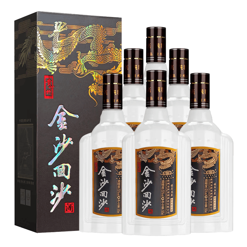 jinsha 金沙 回沙酒 钻石五星 酱香型白酒 53度 500ml 1瓶*2件