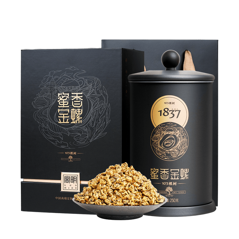 宮明茶葉 秘境103棵樹(shù) 蜜香金螺滇紅茶 古樹(shù)紅茶 自飲送禮250g 250g