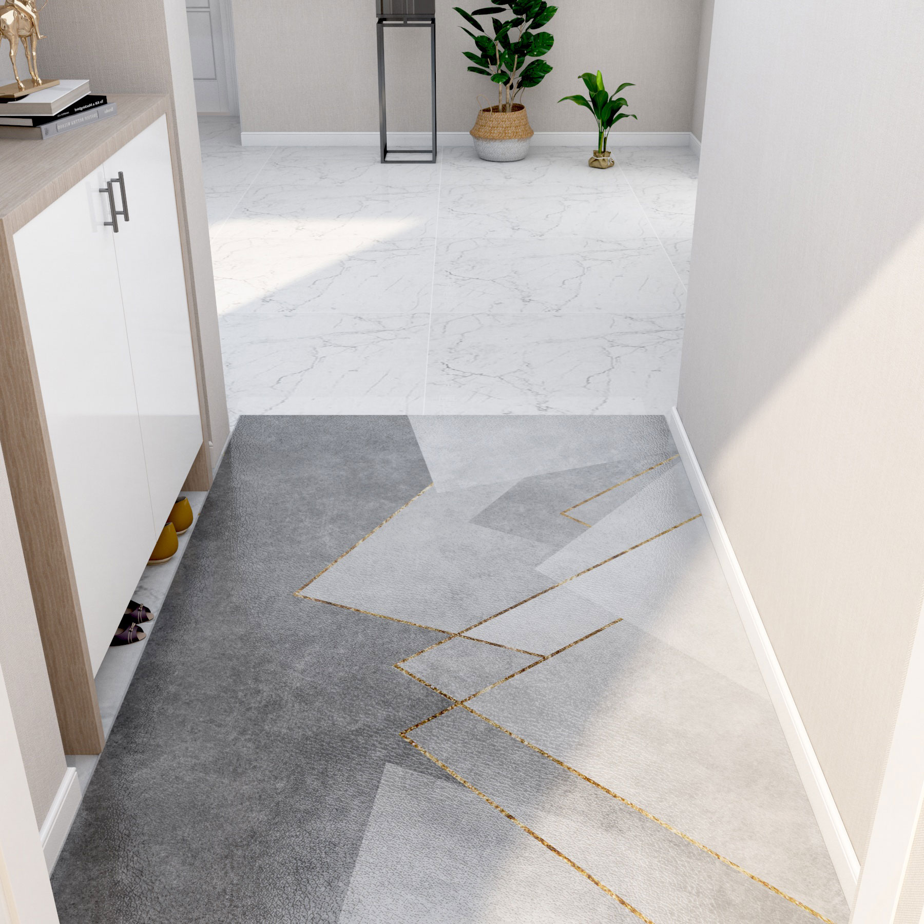 维塔维拉入户门玄关地垫可擦免洗进门pvc大门口过道脚