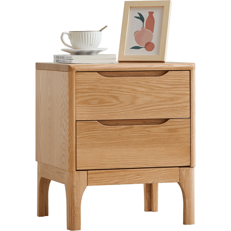 良工床頭柜日式實(shí)木床邊柜橡木北歐簡(jiǎn)約現代抽屜儲物柜臥室二斗柜 全實(shí)木床頭柜(41*40*51cm)