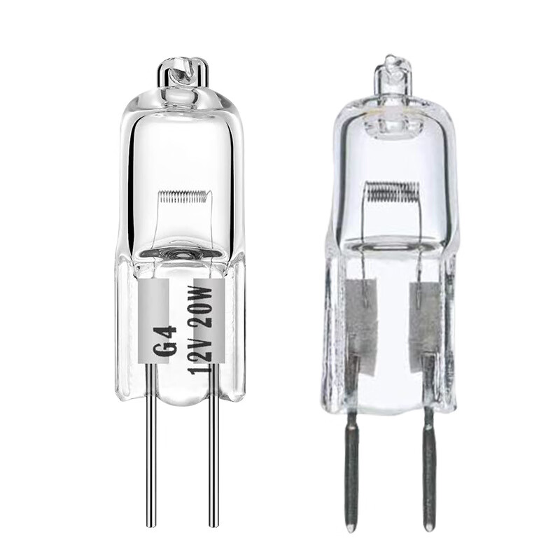 12v10w两针小插脚卤素灯泡g4g5.3插泡低压灯珠水晶灯丝碘钨灯珠 g5.